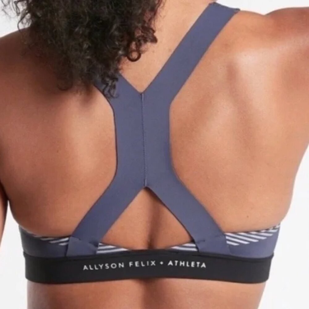 Athleta x Allyson Felix Ultimate Legend Sports Bra, Purple/Blue, S - Picture 2 of 8
